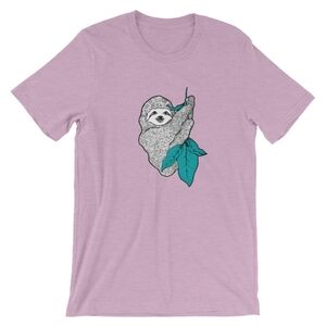 Sloan the Sloth Short-Sleeve Straight-Cut T-Shirt - dev.to forem